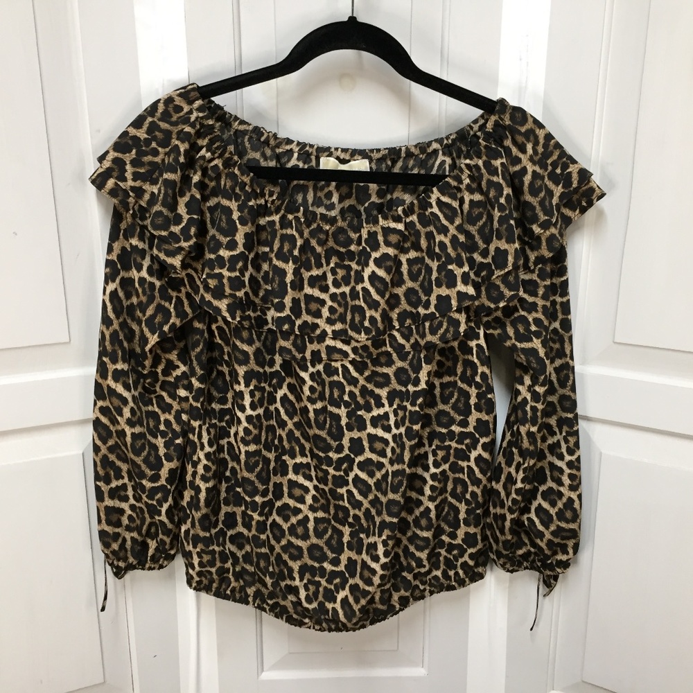 Micheal Kors Animal Print Blouse